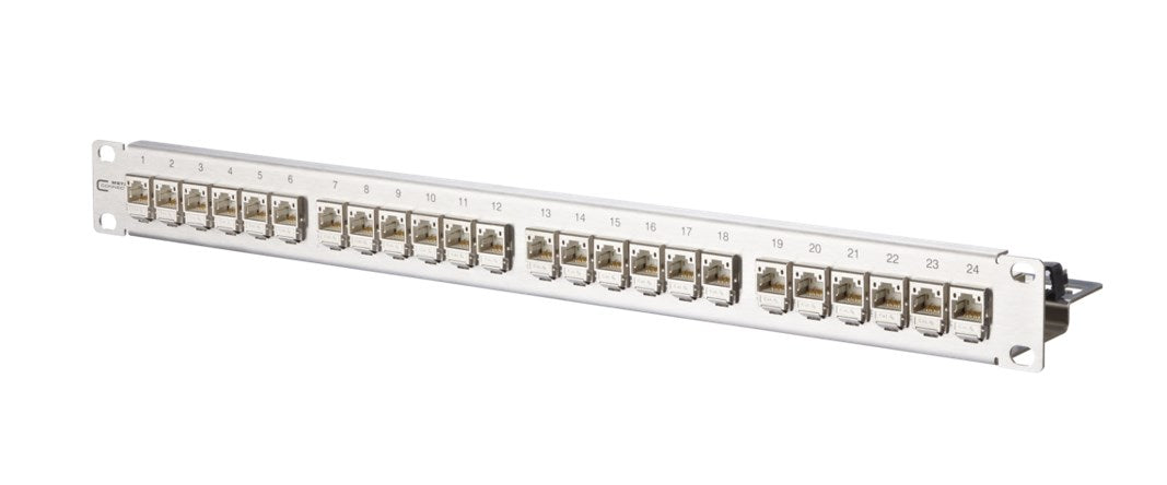 METZ CONNECT C6Amodul 24 Port 180°M 1HE Edelstahl METZ CONNECT C6Amodul 24 Port 180°M 1HE Edelstahl